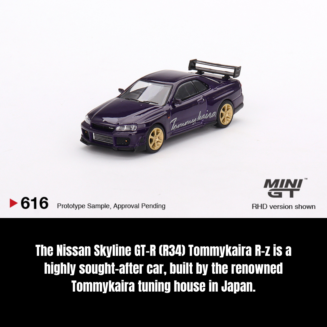 MINI GT - Nissan Skyline GT-R (R34) Tommykaira R-z Midnight Purple